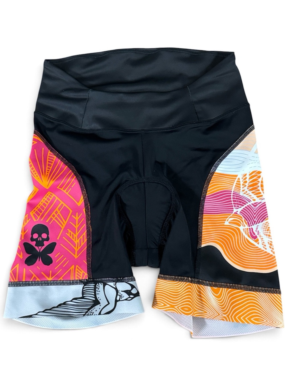 BETTY DESIGNS WOMENS HIGH PERFORMANCE CYCLING SHORTS SUNSET STRIP COLLECTION XS